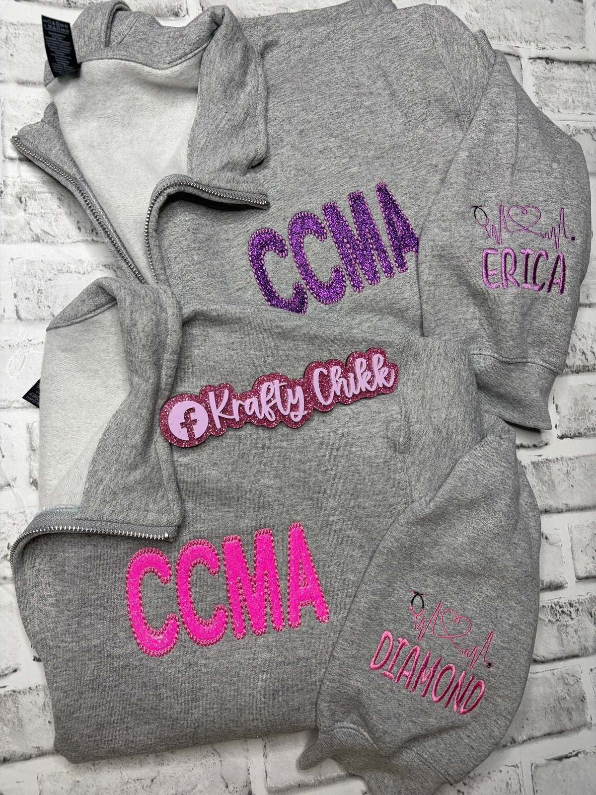 Glitter Pearl Quarter Zip