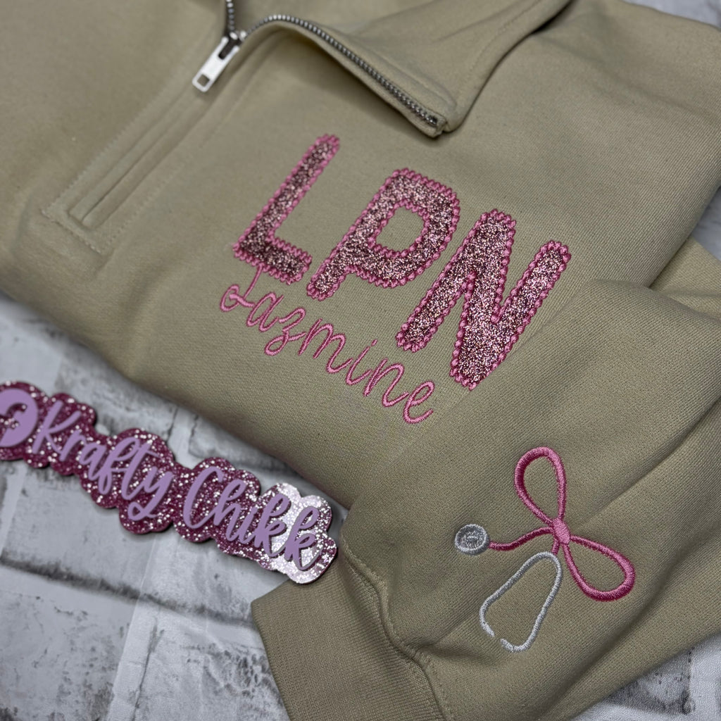 Glitter Pearl Quarter Zip