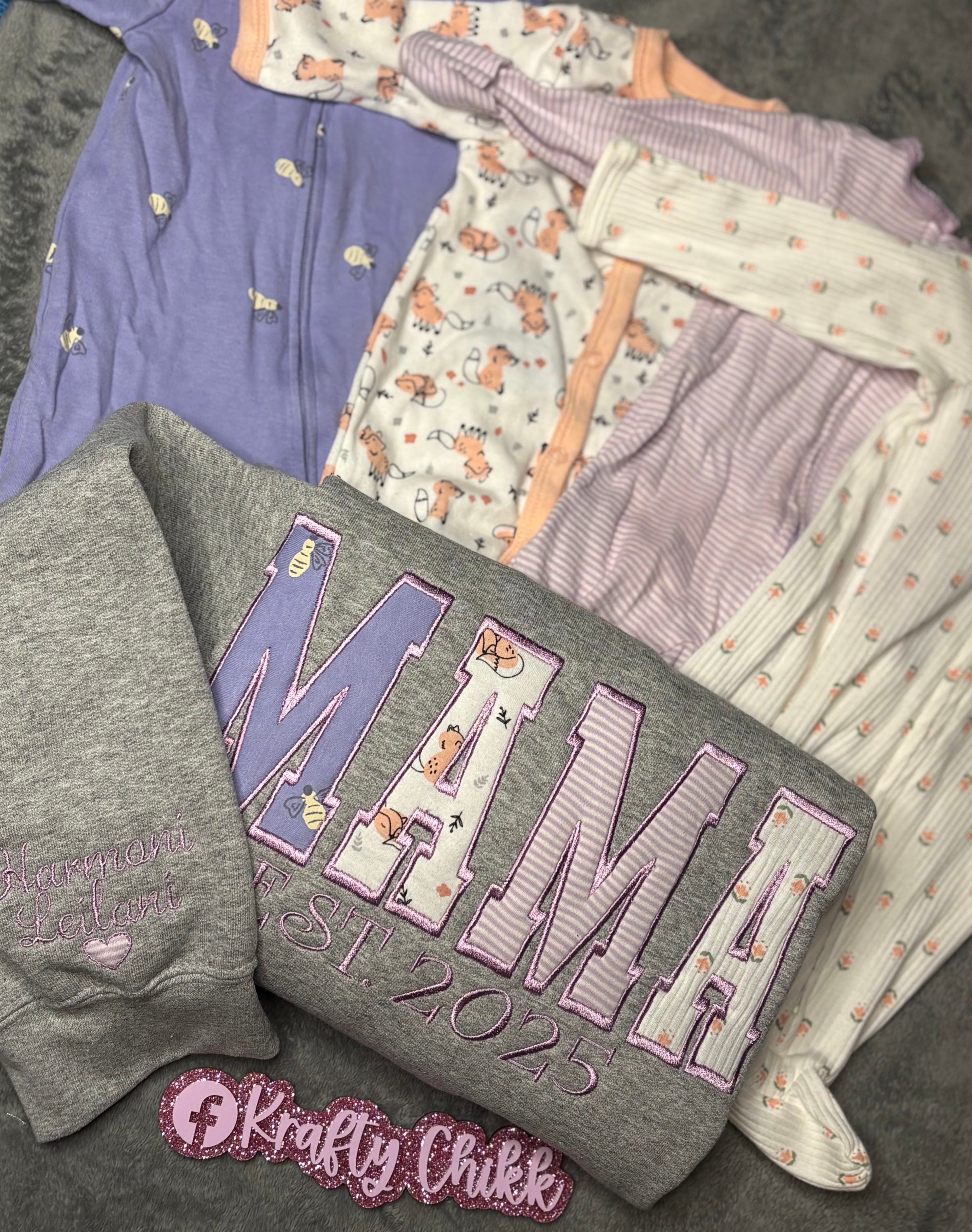 Baby Onesie Keepsake Embroidered Sweatshirt
