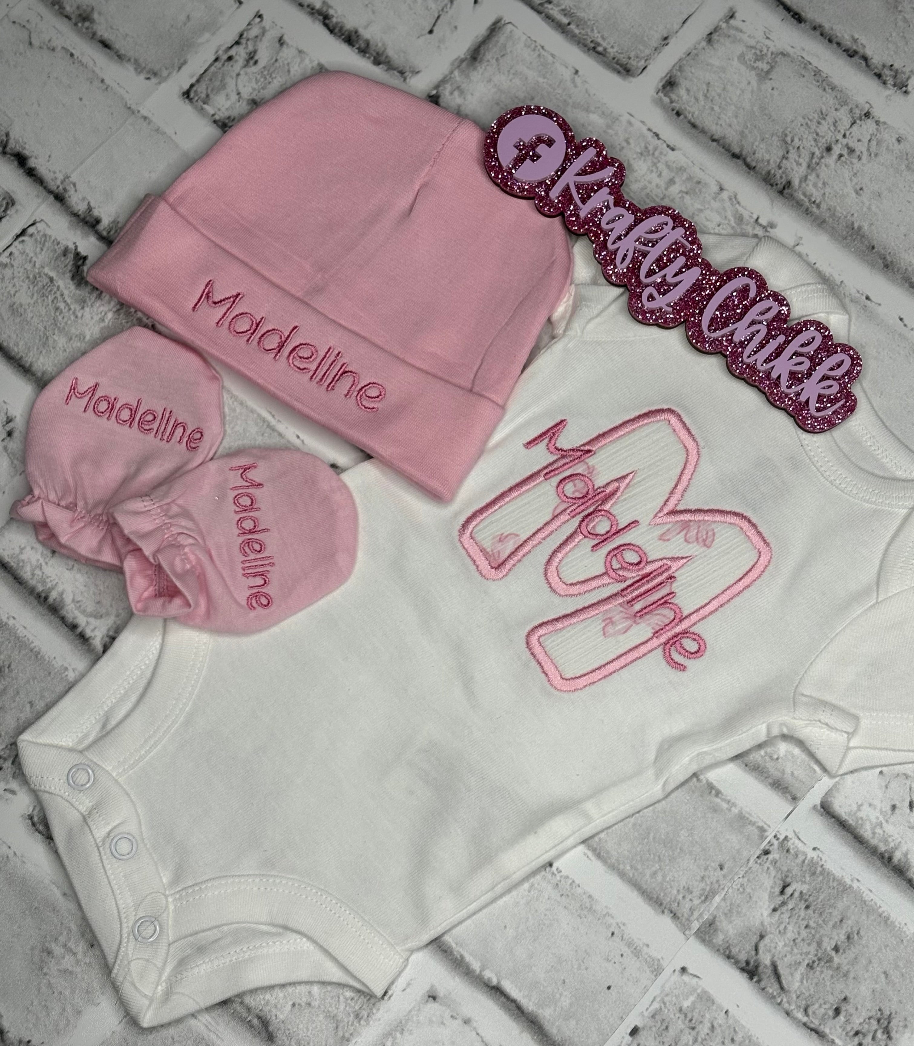 Welcoming Embroidered Baby Set