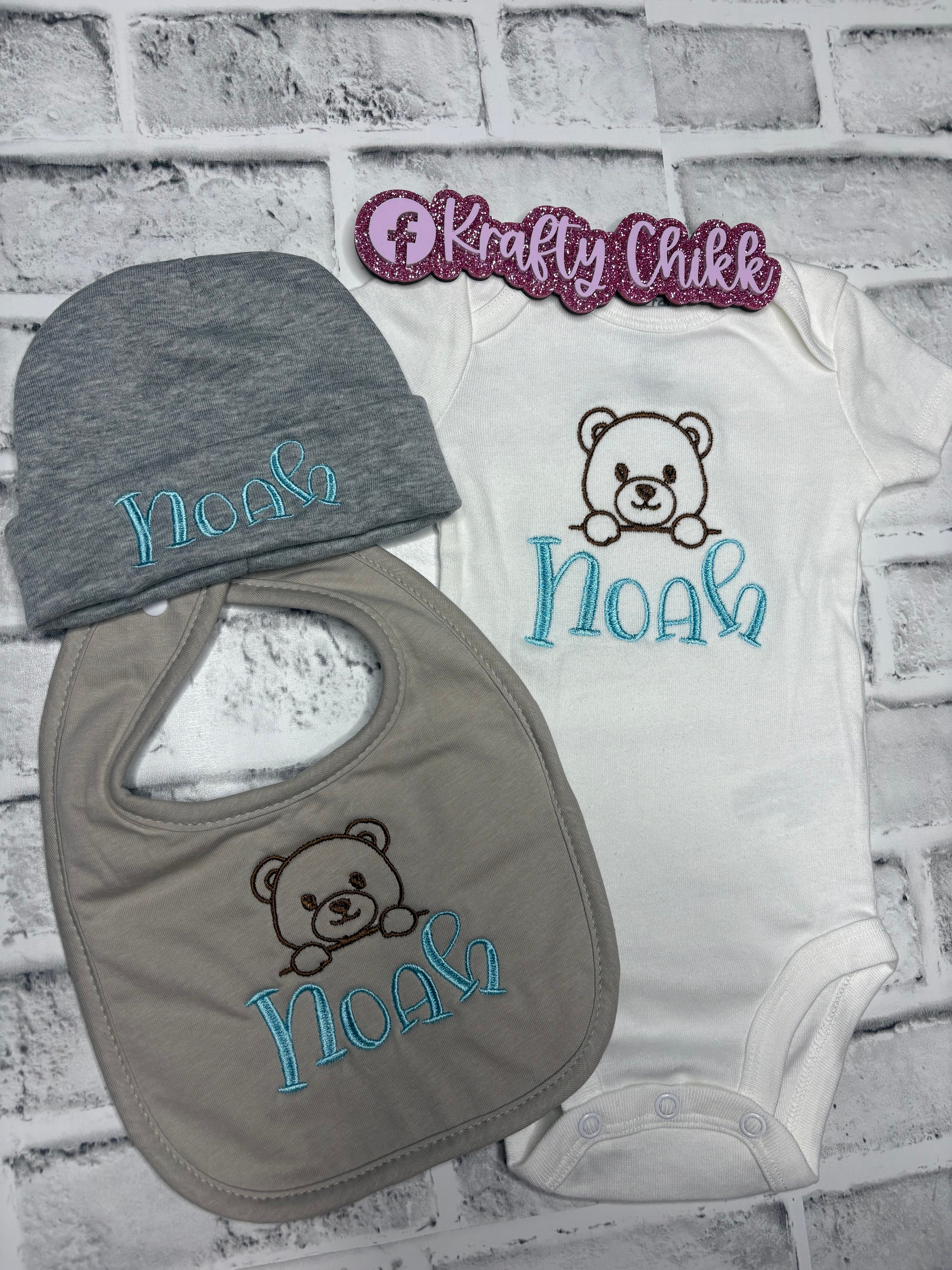 Welcoming Embroidered Baby Set