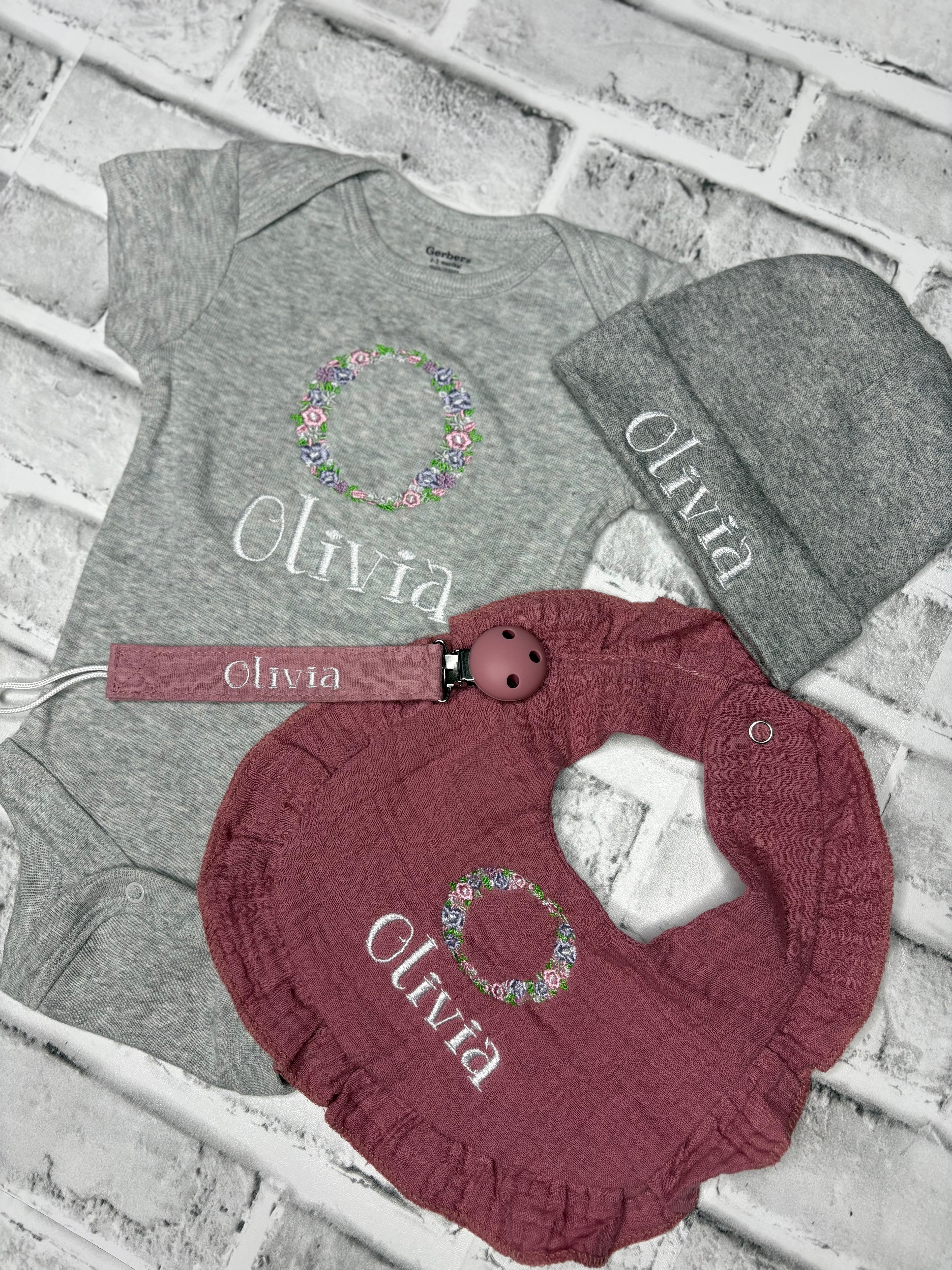 Welcoming Embroidered Baby Set